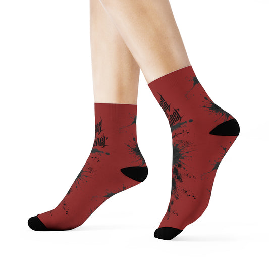 Burgundy bloody socks Voices with Andreanet