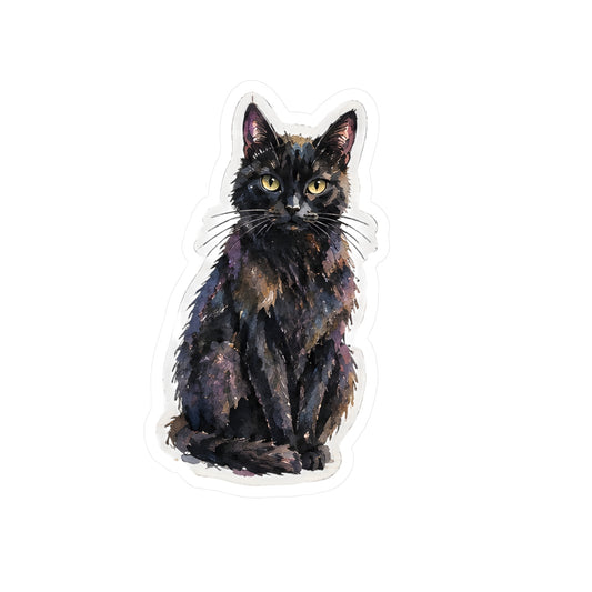 Vinyl Kiss-Cut Sticker black cat