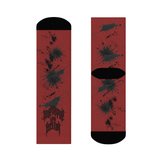 Burgundy bloody socks Voices with Andreanet