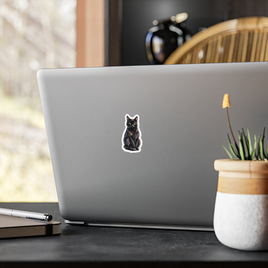 Vinyl Kiss-Cut Sticker black cat